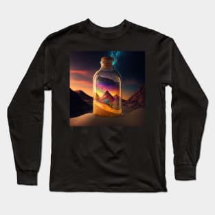 Glass bottle, mountain view Long Sleeve T-Shirt